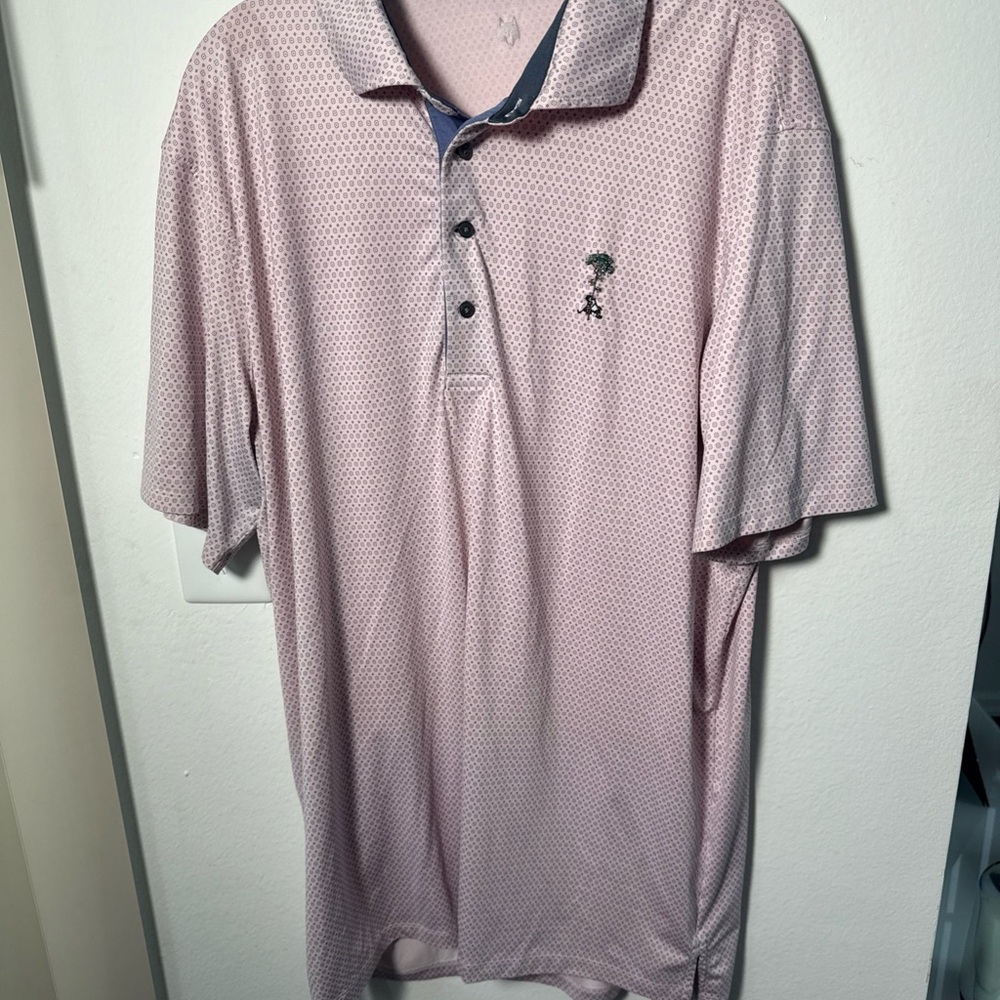 Greyson Golf Polo Shirt Pink Geometric Men’s XL a very small stain (0887gw6) - Picture 4 of 9